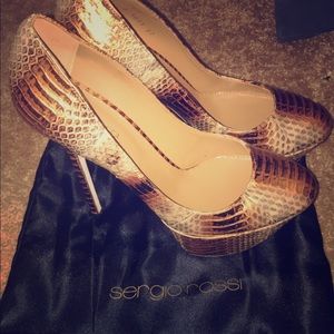 Sergio Rossi snakeskin heels